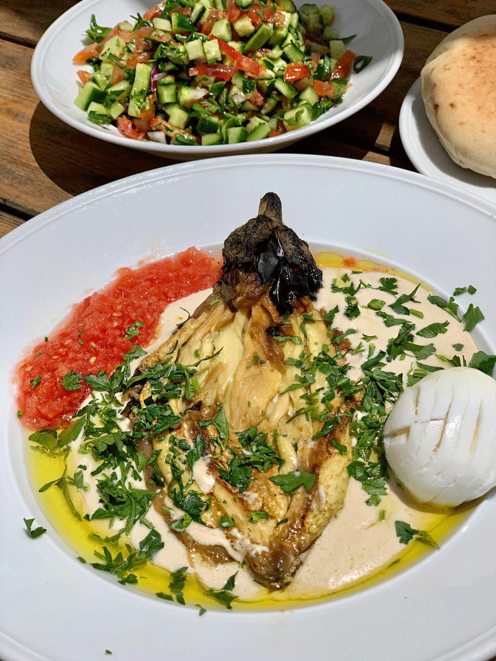 Tel Aviv, restaurants, israel, eggplant